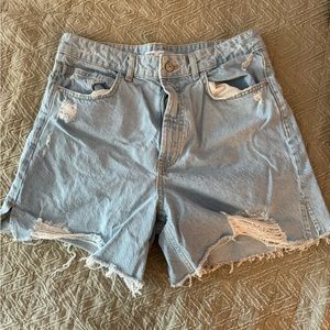 Zara high waisted denim shorts